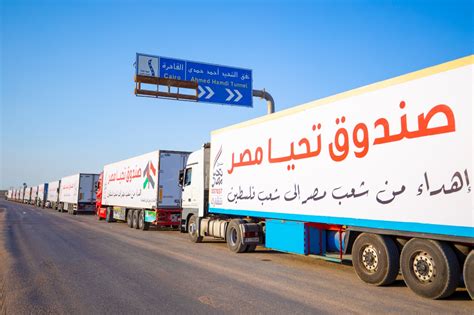 Egyptian media report a convoy of 17 trucks bringing aid to Palestinians crosses into Gaza